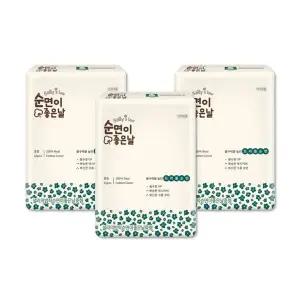 [온누리상품] 샐리의법칙 순면이좋은날 트리플순면 생리대 중형 16P 3팩