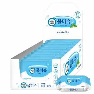 [온누리상품] [깨끗한나라] 휴대용 물티슈 10매 10입