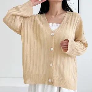 여성 여자 가디건 긴팔 브이넥 니트 단추 버튼 봄 여름 간절기 휴양지 여행 기본 베이직 데일리 캐주얼 컬