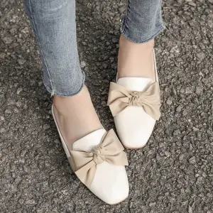 뮬 여성 리본형 밴드형 슬리퍼 블로퍼 플랫슈즈 2종