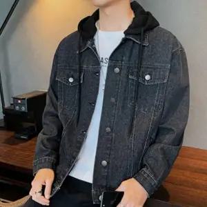 후드 탈부착 남성 기본 스타일 데님 청 자켓 남자봄 남자봄아 우터 진청 아 점퍼