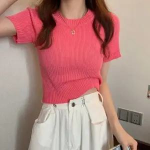 라운드 여름니트티여성봄니트 봄 여성니트티니트코디 여름반팔니트