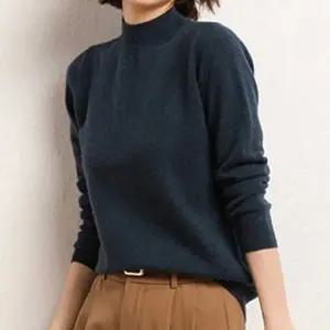 봄니트 여자 봄 하프넥 반폴라 긴팔니트 가을 긴팔 여자니트 가을니트 반목