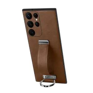 데켄스 갤럭시 S26 울트라 플러스 링 스트랩 슬림 가죽 하드 심플 럭셔리 핸드폰 휴대폰 케이스 M918