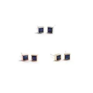 E512 4mm 몬타나 스퀘어 크리스탈 은침 귀걸이 WFFOKCC