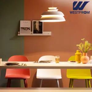 [웨스트프롬] 엘라 1800 화이트 라운드 테이블(식탁) + 체어 6개