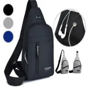 남성 여행용 슬링백 세컨백 보조가방 이어폰홀 힙색 NIb8+1Sll