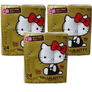 헬로키티 골드라벨 화장지 25m (24롤) [3팩]