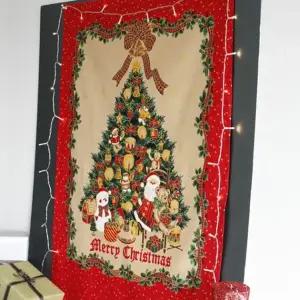 성탄 트리 모양 패브릭 가리개 벽면 장식천 가림막