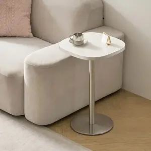 스틸 둥근사각 사이드테이블 400 소파 협탁 카페 미니 인테리어 HW133