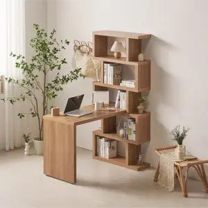 듀코 1200 디자인5단 책상장세트 학생 서재 오피스