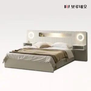 앳홈 라라 호텔 LED 3단 서랍수납 침대+독립매트리스 Q 패널미포함)