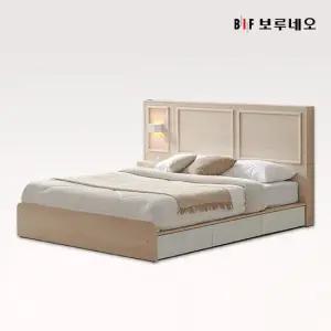 앳홈 브람스 호텔형 서랍수납 침대 프레임 Q K 패널 매트 미포함)