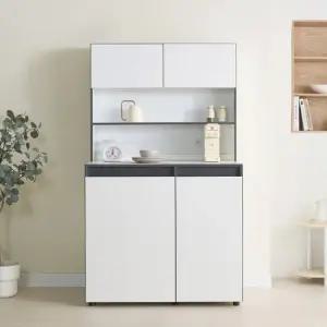 루멘 1000 광폭 도어형 렌지대 주방수납장+상부장 BOS119