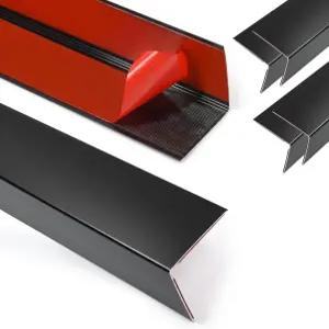 하이나이유 4팩 알루미늄 금속 코너 프로텍터 45 x 1 필 및 스틱 L 몰딩 가드 90° 각도 벽 도어