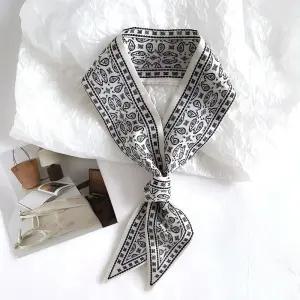 (별별창고) 페이즐리 스카프 쁘띠 방도 반다나 가방 손잡이 승무원