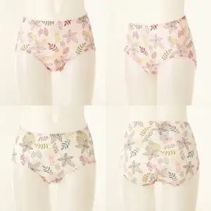[비너스]비너스(정상) 2매입 면100%  나뭇잎나염 밑위높은 부인군 팬티 여성 빅사이즈 팬티 2세트_C VPT674