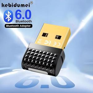 Bluetooth 6.0 어댑터 키보드/마우스 오디오 수신기 용 USB 동글 무선 및 PC 11/10/8.1 드라이버 Adapter D