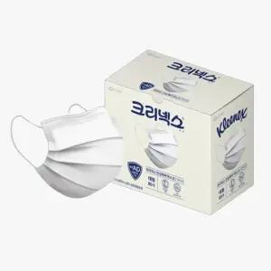 유한킴벌리 크리넥스 KFAD 비말차단 덴탈마스크 안심케어 마스크 대형 화이트 1박스일회용