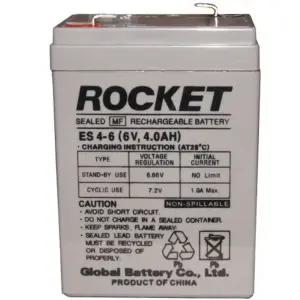 로케트배터리 ES4-6 6V4AH카트 딥사이클 효율 오래가는 대용량전지 자동차전지