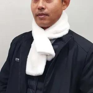 목도리 페이크퍼 미니목도리 화이트 머플러 미니 WFFNQ80