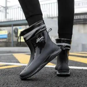 남성 끈조절 시크 가을 레인부츠 방수기능 장화 캠핑 WFFNNZ1