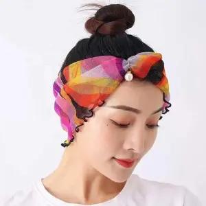 여자 악세서리 프린트 스카프 반다나 코디 작은 쁘띠 WFFNJA0