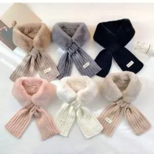 여성 6컬러 페이크퍼 보들 눈꽃 목도리 쁘띠 머플러 WFFQ690