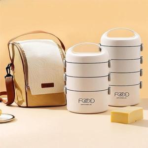 대용량 스테인리스 보온 도시락 삼층 식사 포장 박스 일본식 가방