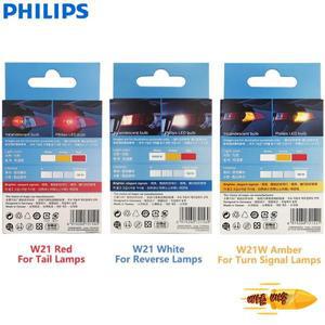 필립스 Ultinon Pro6000 LED W21W WY21W 7440 T20 흰색 빨간색 호박색 1개 접촉 자동차 역방향 램프 안개