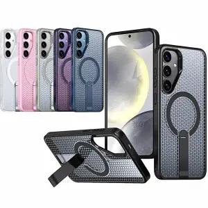 갤럭시 s26 울트라 플러스 슬림 맥세이프 스탠드 방열 망사 하드 실리콘 범퍼 케이스