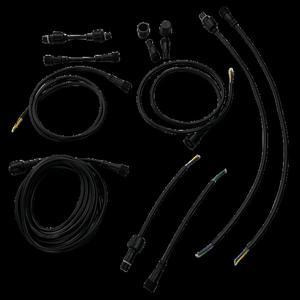 234 코어 18AWG 라운드 와이어 방수 땋은 머리 연장 케이블 남성 여성 xConnect  검정색 20cm50cm100cm 길