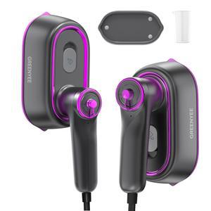 GREENEE 여행용 스티머 다리미, 2-in-1 휴대용 빠른 가열 및 주름 제거, 지속적인 강력한 스팀, 180 회전 손잡이, 여행, 가정 기숙사용 미니