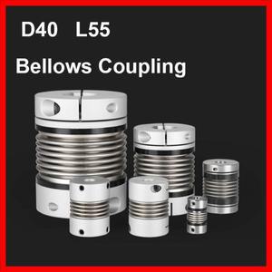 알루미늄 합금 금속 벨로우즈 커플링 스테인레스 스틸 탄성 인코더 모터 나사, 키웨이 포함, 높은 토크, D4
