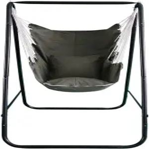 스탠드가 있는 해먹 의자 걸이식 그네 의자가 포함된 스탠드 내후성 최대 450파운드 실내 야외 파티오