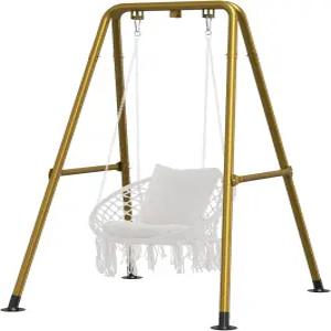 G TALECO GEAR 해먹 의자 스탠드 헤비 듀티 스틸 300LBS 다용도 스윙 실외 실내 포함되지 않음 (골드)