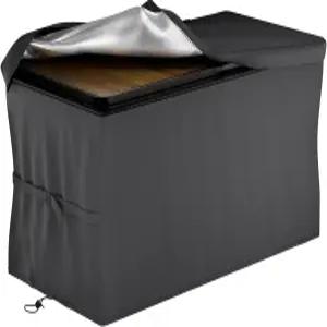 EVRBUL 업그레이드 데크 박스 커버 - 쉽게 열고 닫을 수 있는 튼튼한 420D 야외 보관 벤치 방풍 버클 및