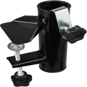 쿵우브 엄브렐러 클램프 스탠드 홀더 야외용 헤비 듀티 마운트 클립 블랙