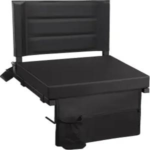 그레이브그로우 스타디움 시트(등 지지대 포함) 휴대용 블리처 의자(등 및 쿠션 두꺼운 패딩 시트 스포츠