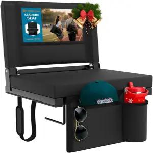 허리 지지대가 있는 호페란 스타디움 시트 - 등받이와 쿠션이 블리처 의자 패딩 처리된 어깨 스트랩 스포츠