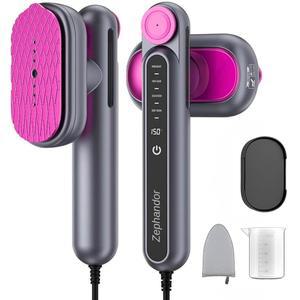 의류용 휴대용 여행용 찜기, 철제 의류 찜기 및 다리미 2인치 1, 15초 고속 가열, 1200W 전원, 세라믹 열 패널 포함 크기, 드립 프리, 자동 차단, 110-120V