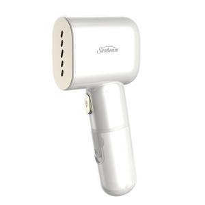 Sunbeam MiniPower 1000W 휴대용 스티머 u2013 논스틱 스팀 플레이트, 125mL 탱크, 8분 연속 스팀, 수평 및 수직 30초 가열, 3년 제한 보증