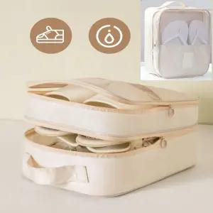 3단 트래블 신발 수납 파우치 여행 슬리퍼 가방 슈즈 KOT8+3evZ