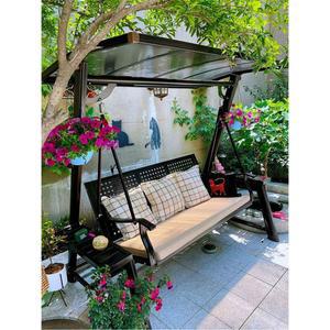 철제 흔들 야외흔들 천막 스텐 원목의자 펜션 안락 가정용