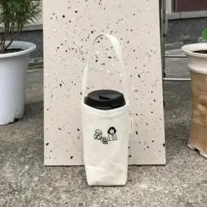 [패션] 아메리카노 보온백 미니 캔버스 토트백 보냉 텀블러 가방 에코 숄더백