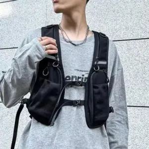 라이딩 크로스백 가슴 포켓 힙색 자전거 등산 낚시용 앞가방