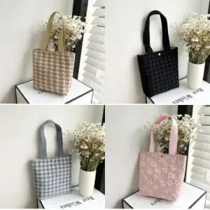 자석 휴대용 에코 토트백 여름 패턴 꽃무늬 여성용 학생 출근용 화장품 데일리백