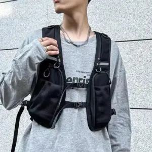 [패션] 라이딩 크로스백 가슴 포켓 힙색 자전거 등산 낚시용 앞가방