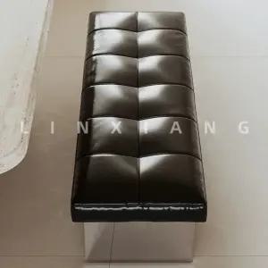 인테리어 벤치의자 스테인레스 라운드 다이닝 홈 긴