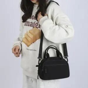 여행용 크로스백 미니 스마트폰 지갑 케이스 블랙 여성용 가벼운 폰파우치